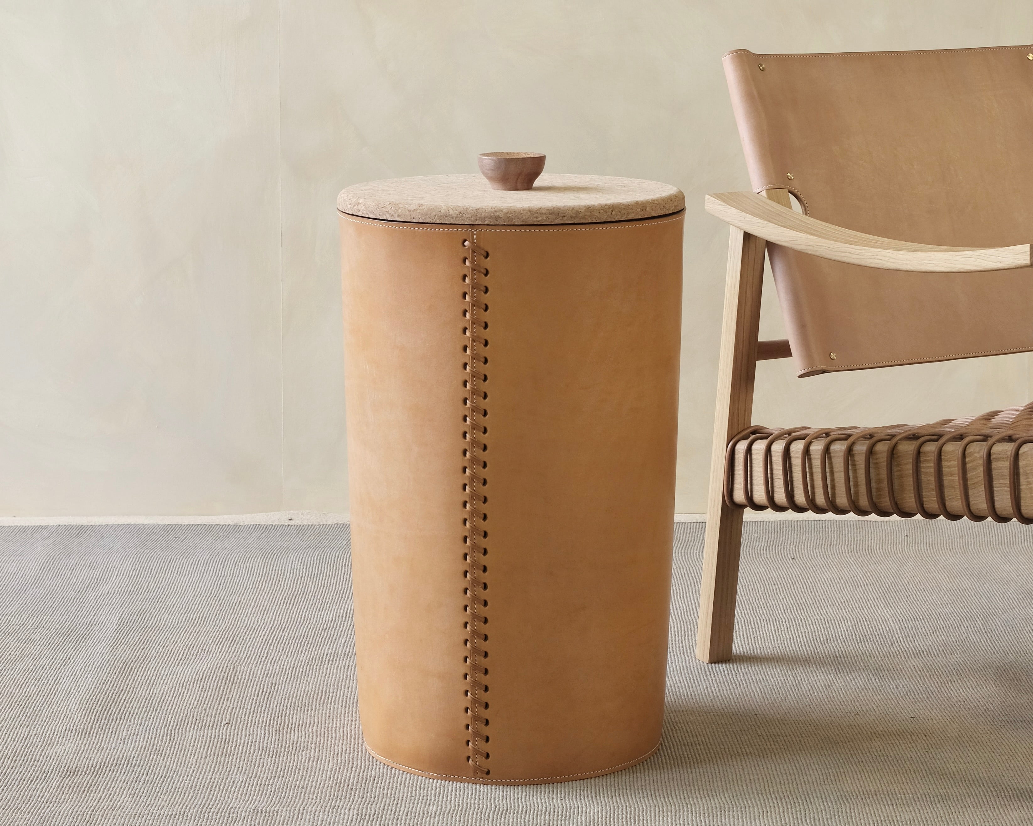 PITHOS - Leather Laundry Basket