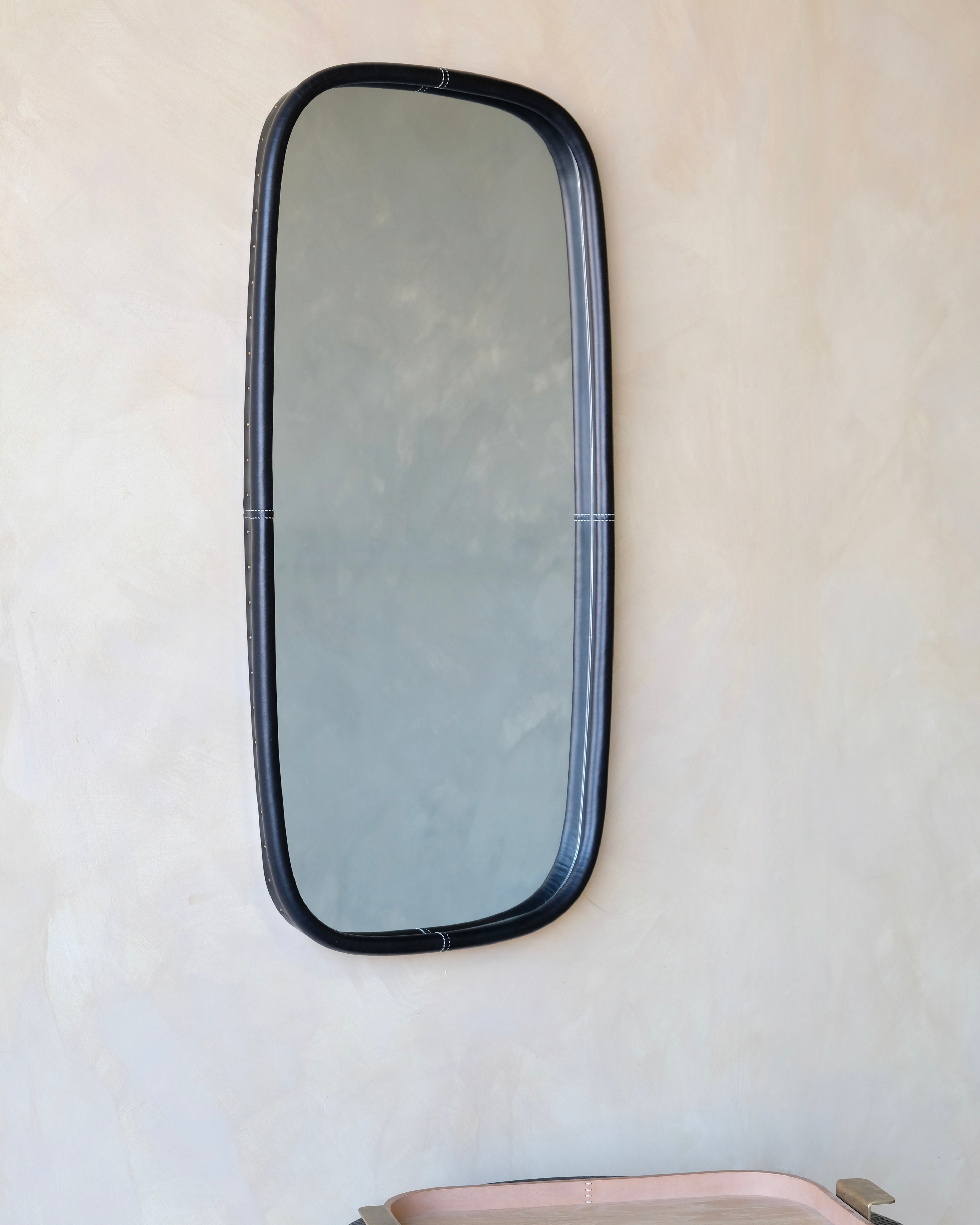 BOLSTER - Lozenge - Leather Bound Mirror