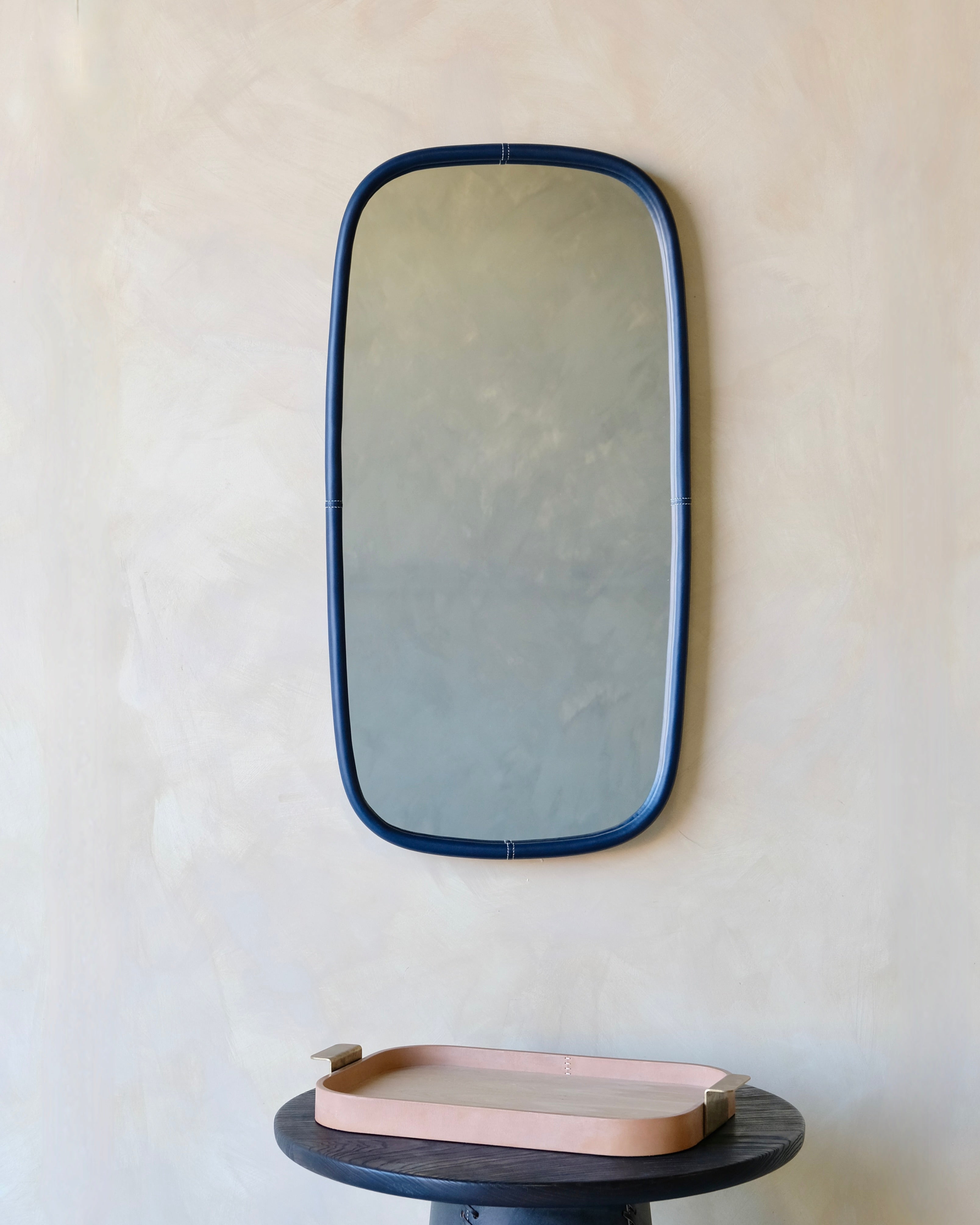 BOLSTER - Lozenge - Leather Bound Mirror