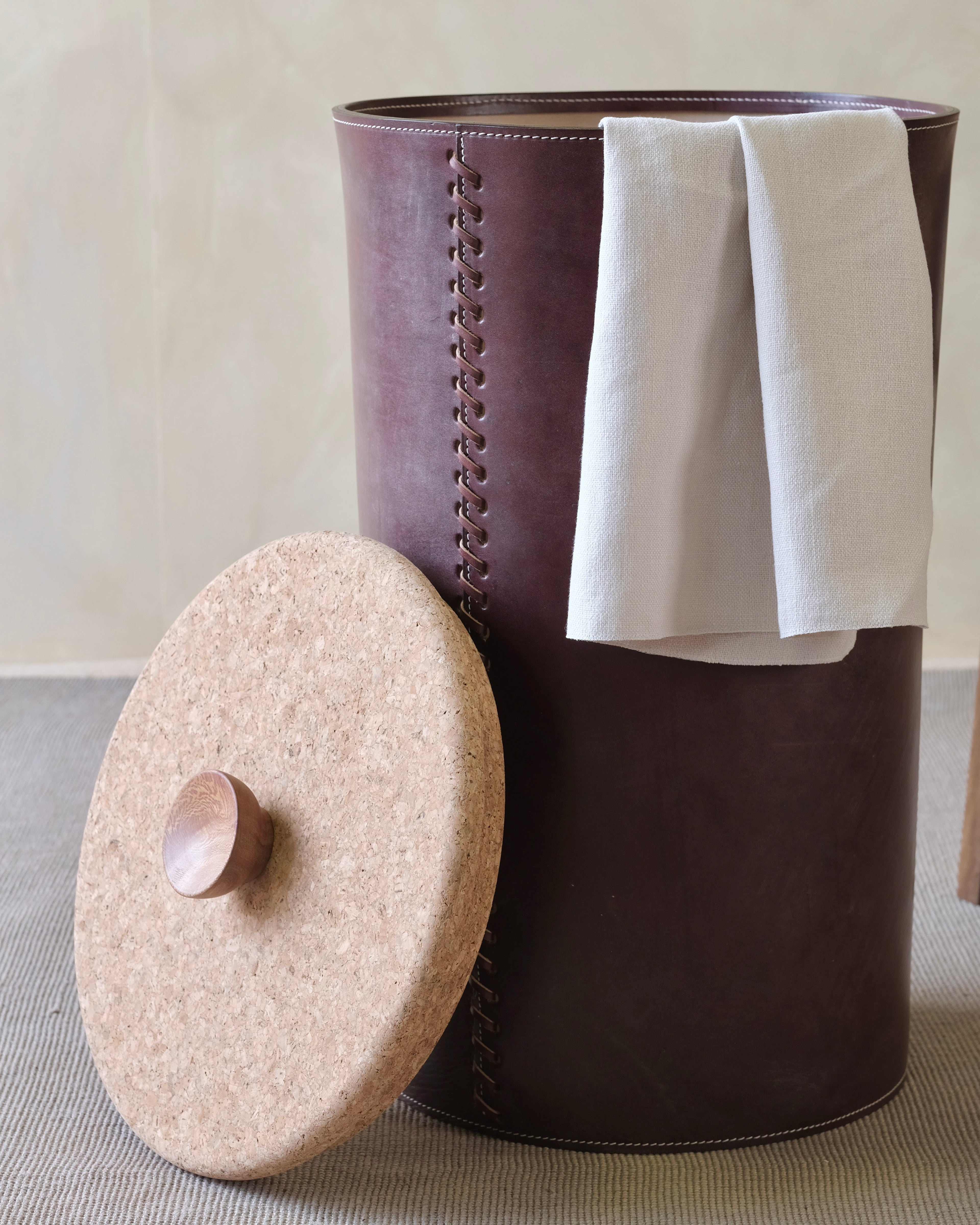 PITHOS - Leather Laundry Basket