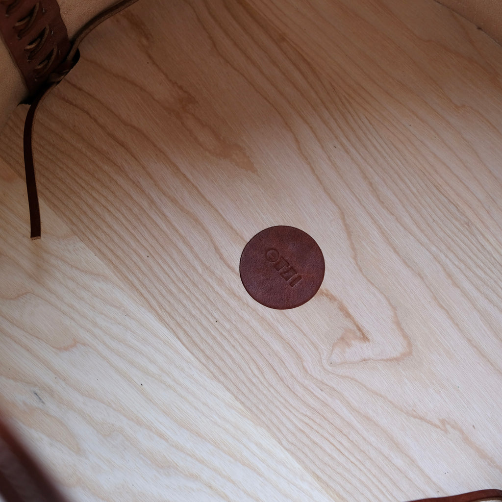 Medium Leather Log Basket