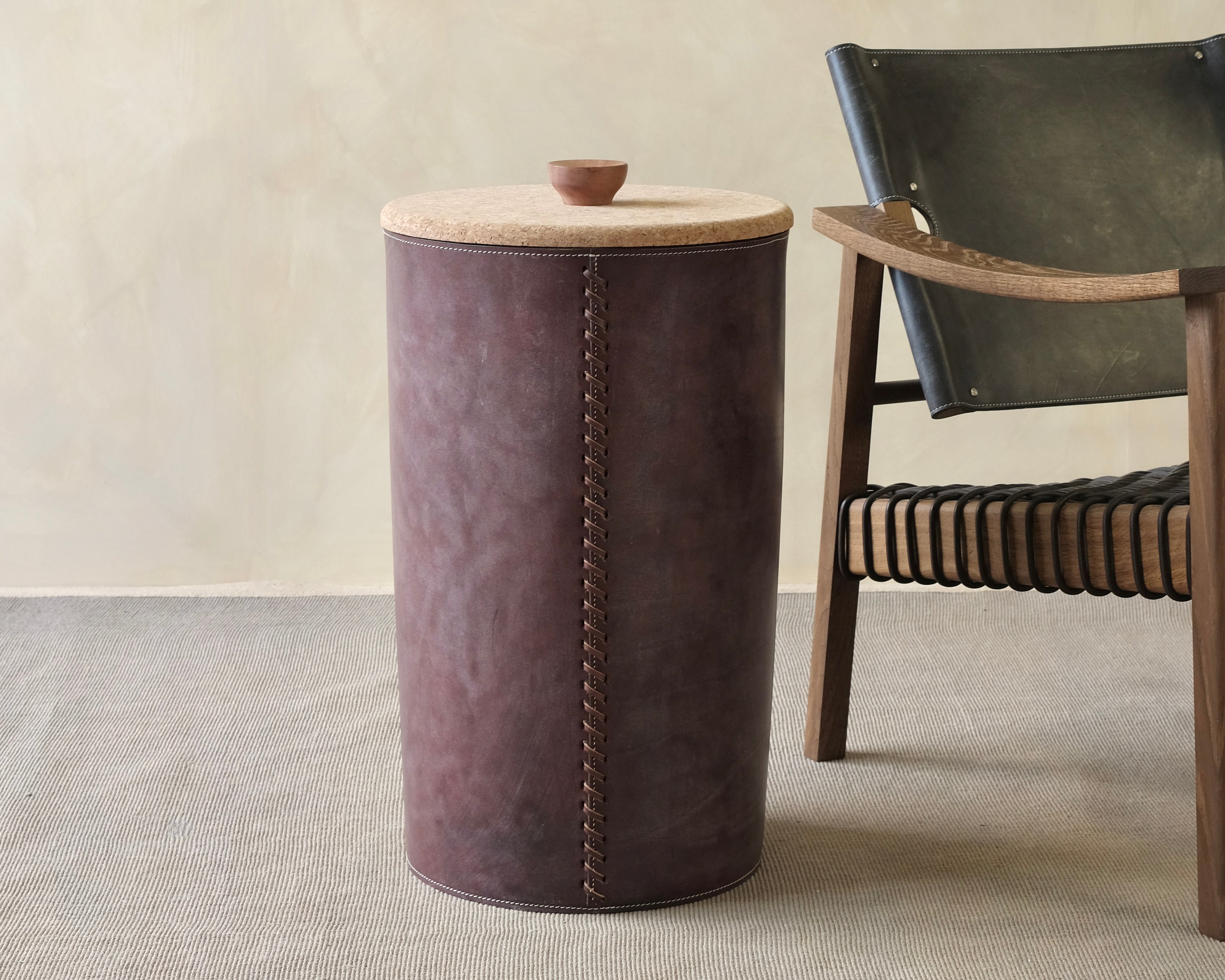PITHOS - Leather Laundry Basket