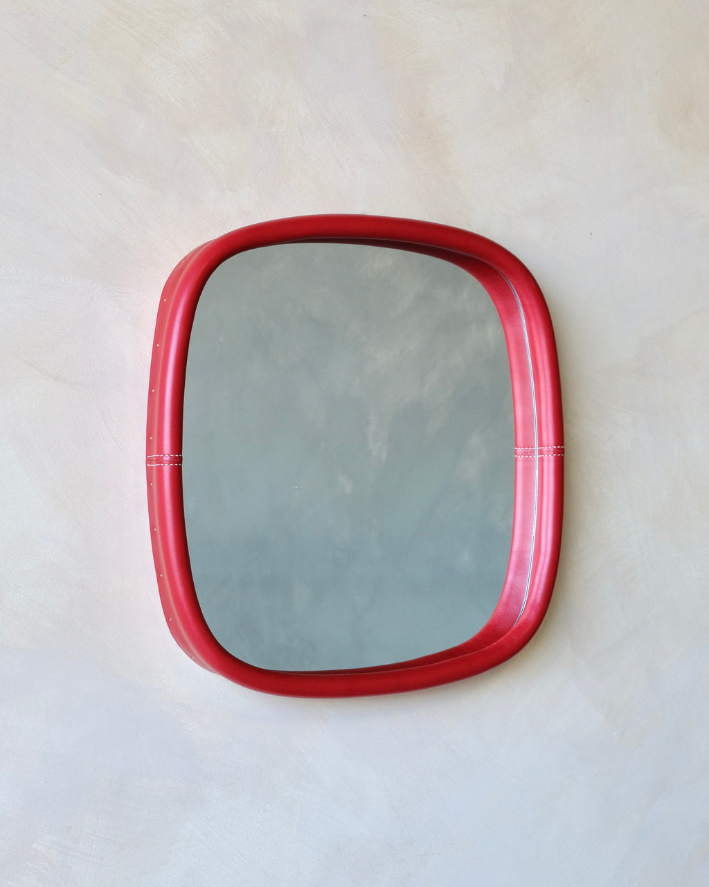 BOLSTER - Small Square - Leather Bound Mirror