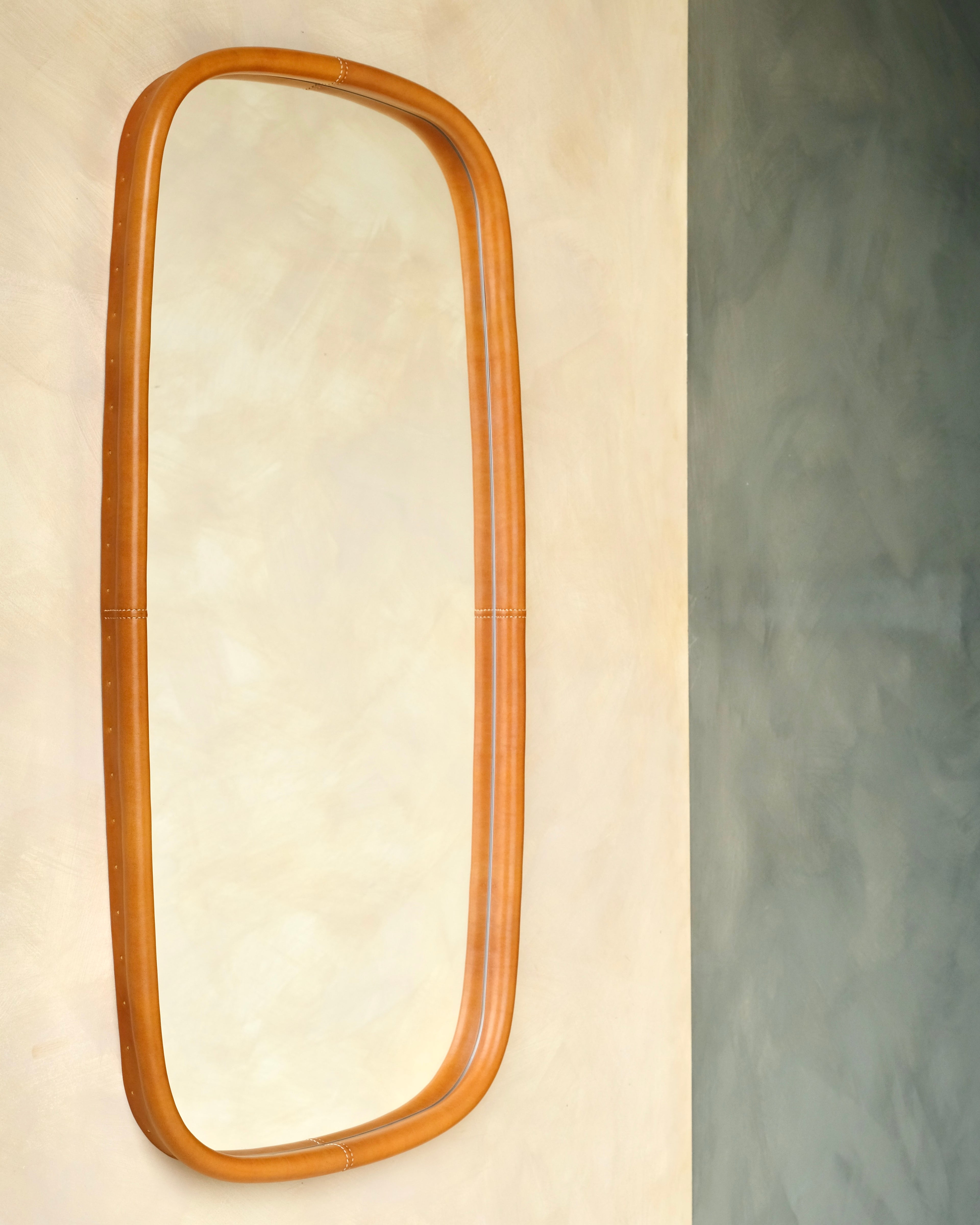 BOLSTER - Lozenge - Leather Bound Mirror