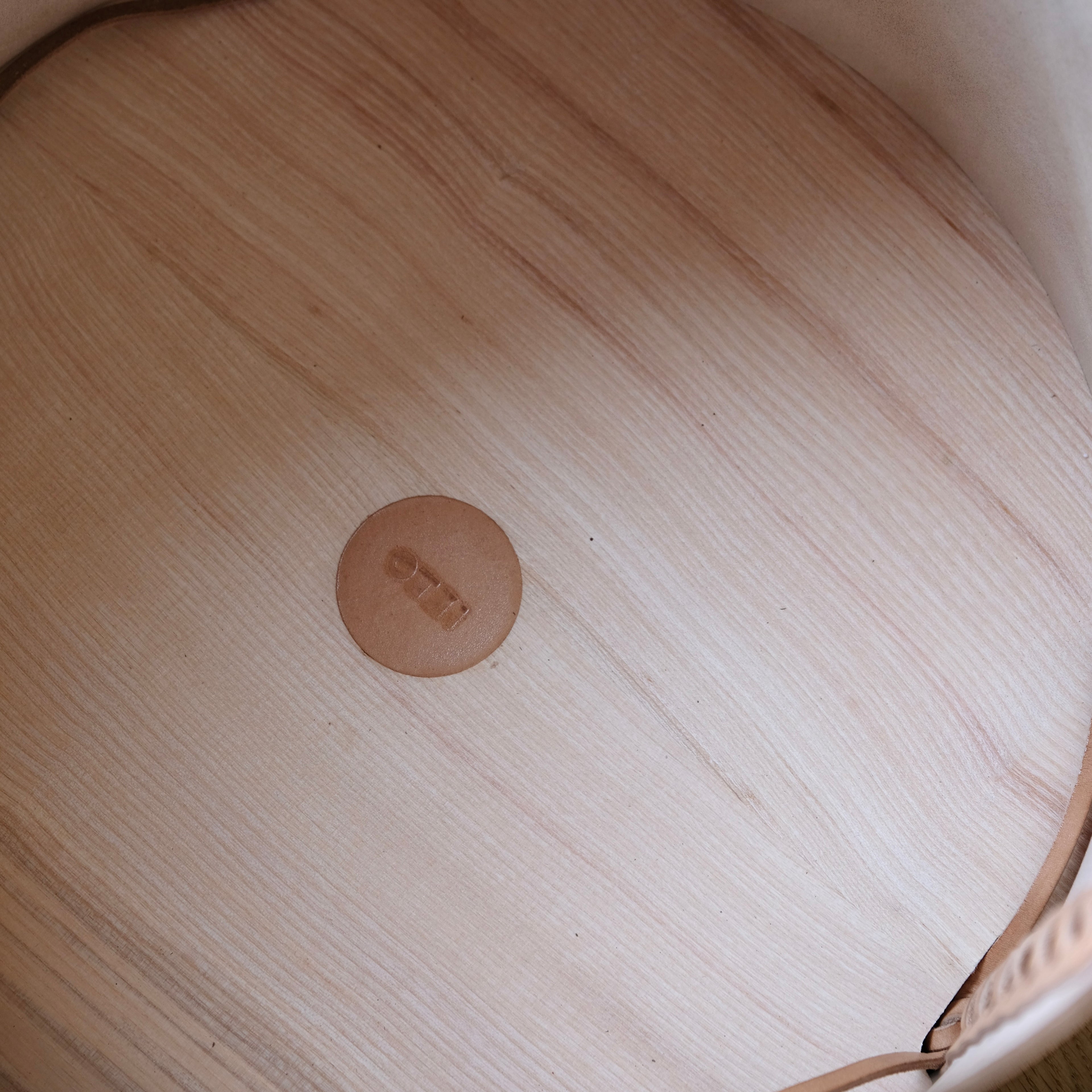 Medium Leather Log Basket