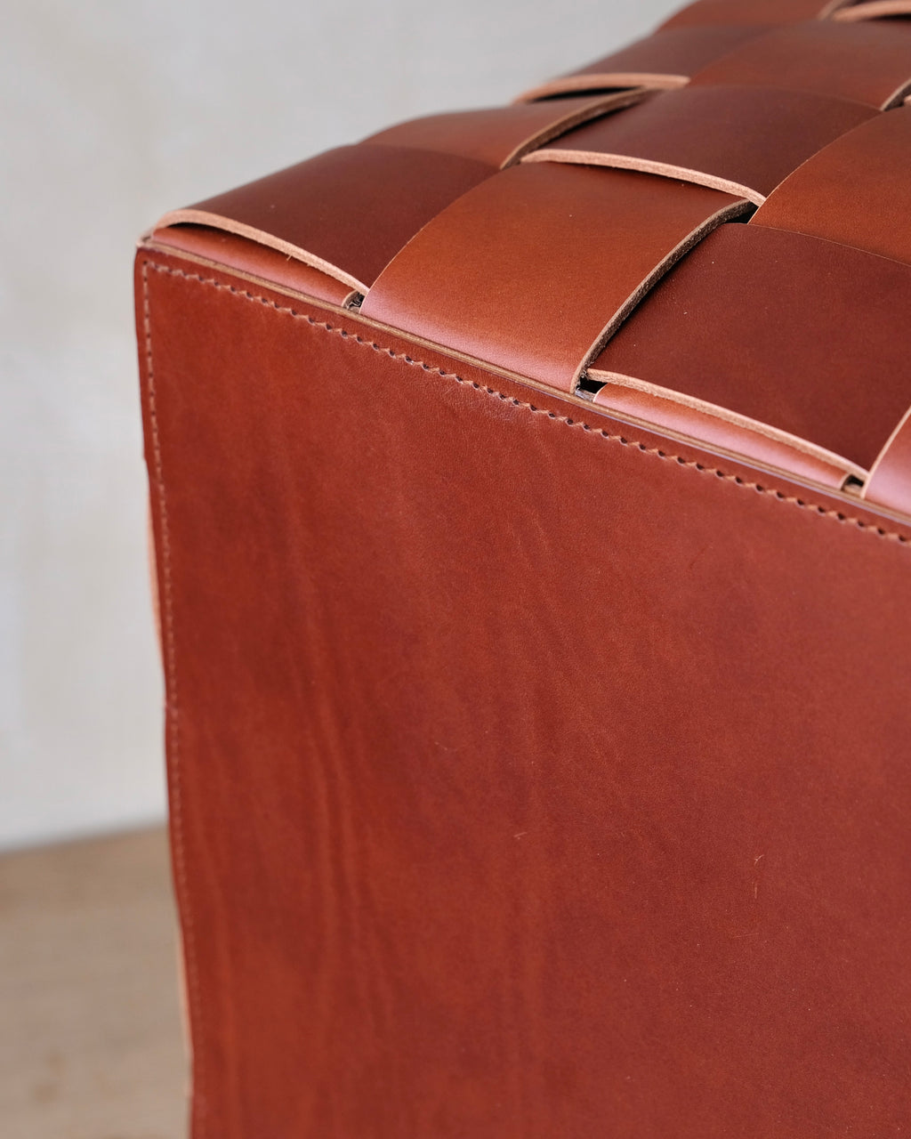 Stitched Base of Seron Woven Basket by OTZI 