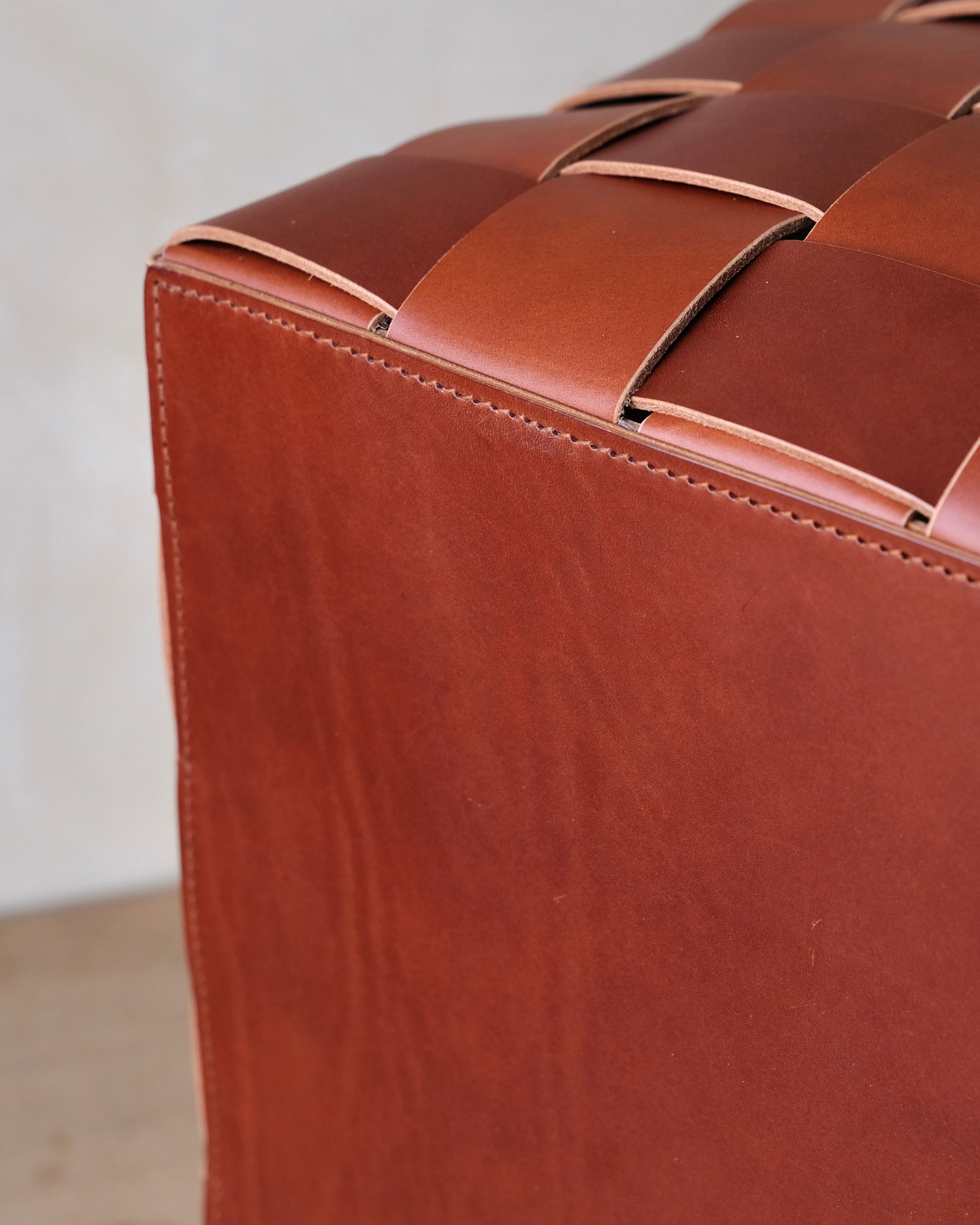 Stitched Base of Seron Woven Basket by OTZI 